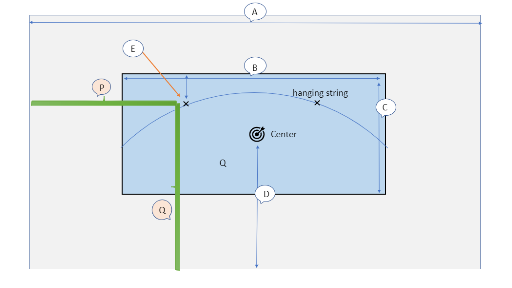 How to hang large picture frame diagram 2 by Linlin Interiors Adelaide