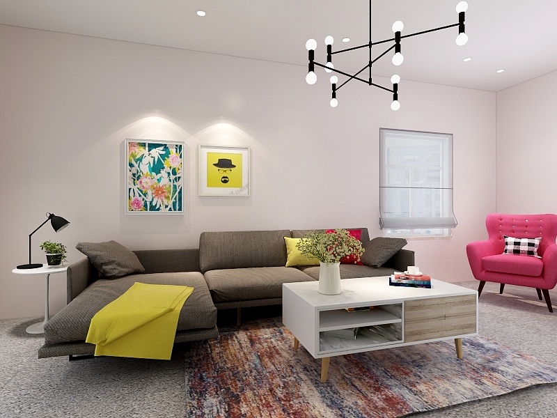 Colourful living room design 3
