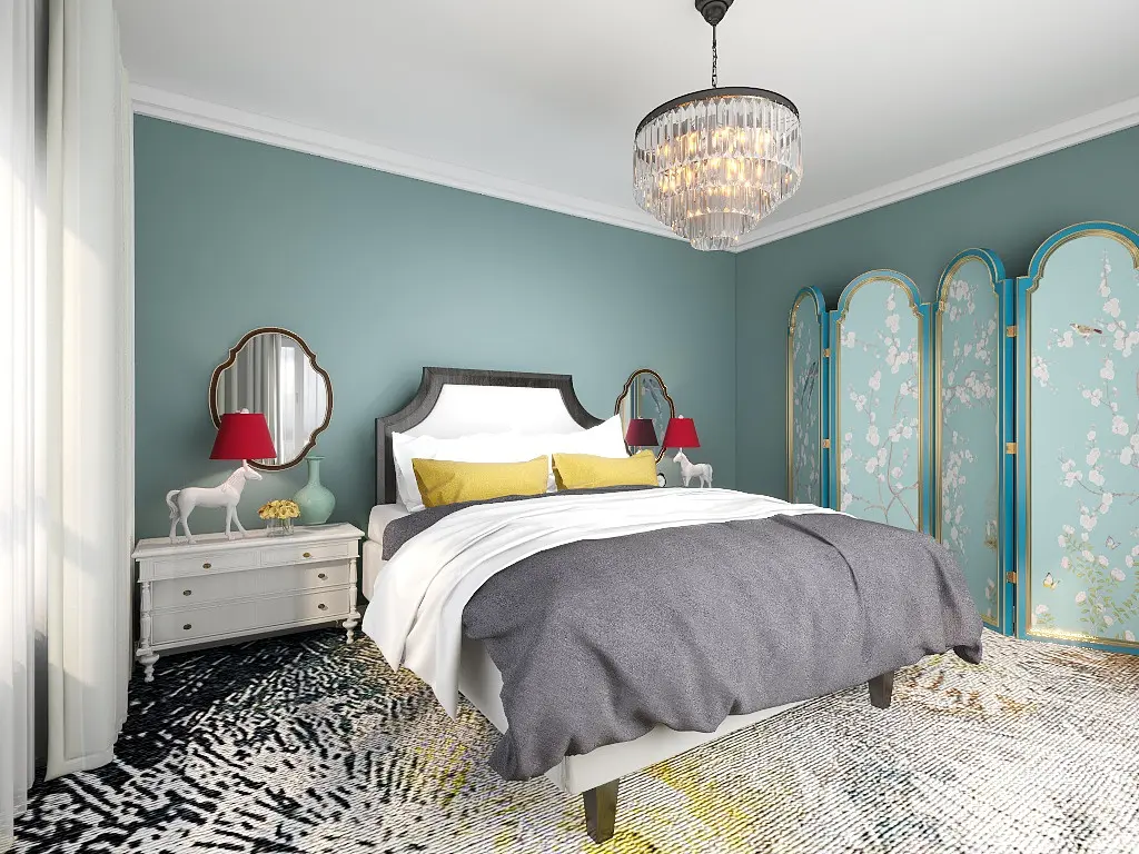 Luxury bedroom 3D design by Linlin Interiors Adelaide interior designer