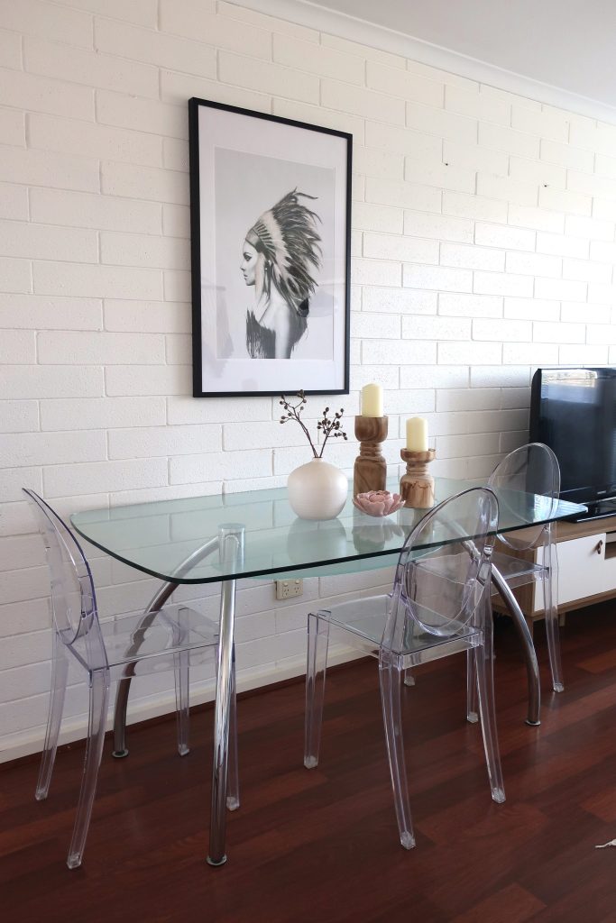 Adelaide interior designer and decorator modern boho apartment dining room