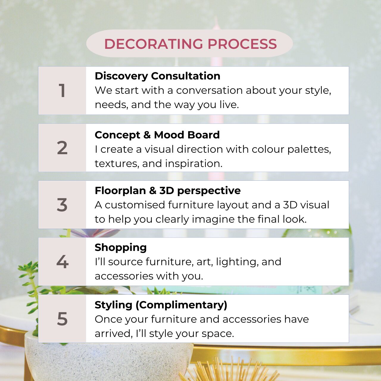 Decorating Service Linlin Interiors